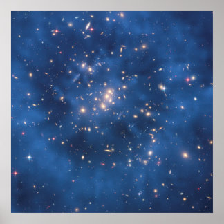 Poster Hubble trouve la bague en matière noire dans le cl