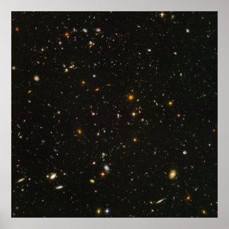 Poster Hubble voit des galaxies à profusion