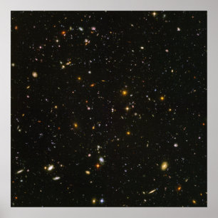 Poster Hubble vue de champ ultra profond - HUDF - Non com