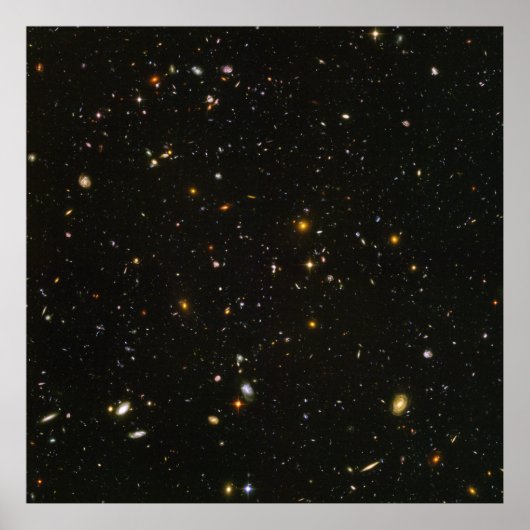 Poster Hubble vue de champ ultra profond - HUDF - Non com (Devant)