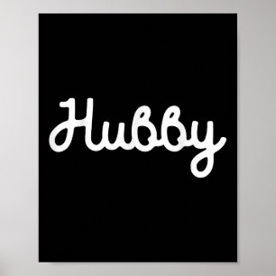 Poster Hubby M. Mister Groom Au Mariage Avec Bride Vintag