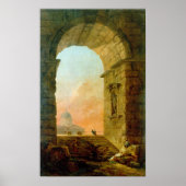 Poster Hubert Robert Paysage avec un Arc Saint-Pierre (Devant)