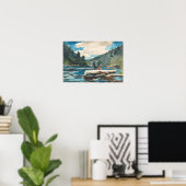 Poster Hudson River Loging Winslow Homer Fine Art (Bureau à domicile)