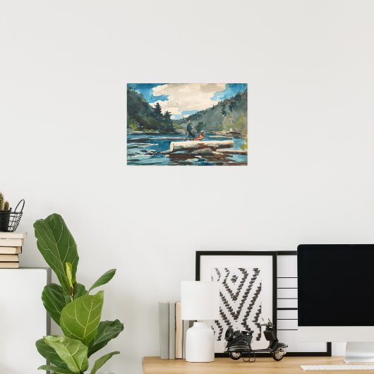 Poster Hudson River Loging Winslow Homer Fine Art (Bureau à domicile)