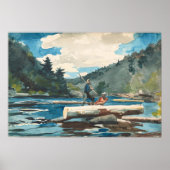 Poster Hudson River Loging Winslow Homer Fine Art (Devant)