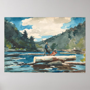 Poster Hudson River Loging Winslow Homer Fine Art