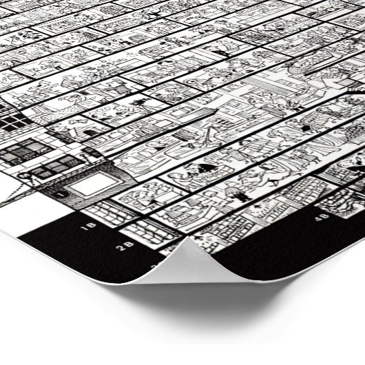 Poster Hudson's Detroit - Édifice Cutout (Coin)