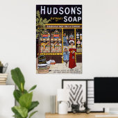 Poster Hudson's Soap 1895 (Bureau à domicile)