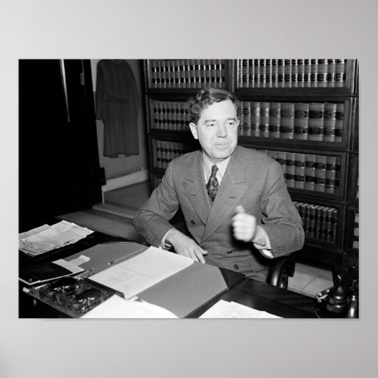 Poster Huey Long À Son Bureau - Le Kingfish - 1935 (Devant)