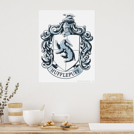 Poster Hufflepuff Crest Blue (Cuisine)