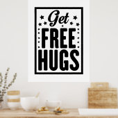 Poster Hug Day - Fun Retro Publicité (Cuisine)
