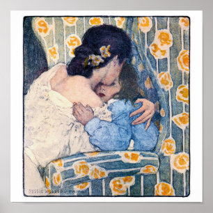 Poster Hug et Kiss, Jessie Willcox Smith