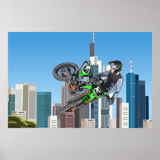 Poster Huge motocross jump en NYC (Devant)