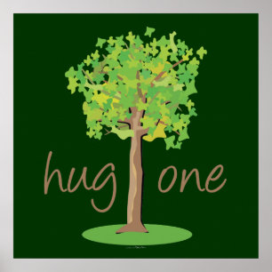 Poster Hugger d'arbre