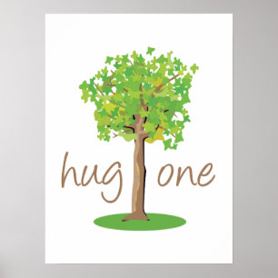 Poster Hugger d'arbre
