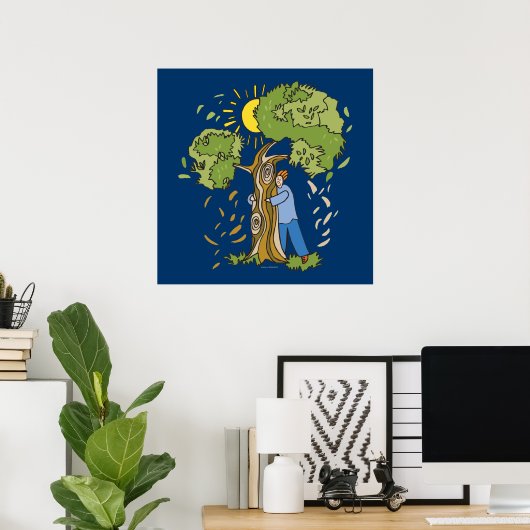 Poster Hugger d'arbre (Bureau à domicile)