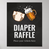 Poster Huggies et chuggies Baby shower Déchets (Devant)