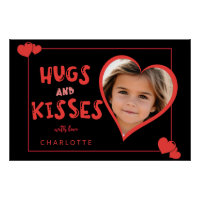 Hugs and Kisses Valentine's Day Photo personnalisé