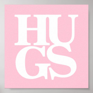 Poster Hugs filles graphiques pépinière mur art
