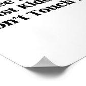 Poster Hugs Just Kidding Don't Touch Me  (Coin)