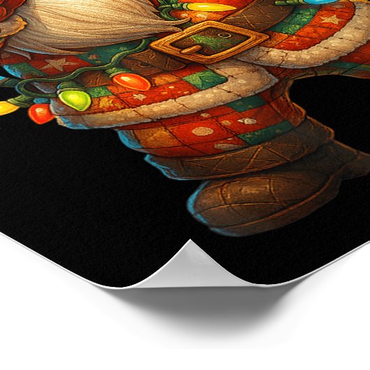 Poster Hugvyn Christmas_ Patchwork Dabbing Santa Claus Xm (Coin)