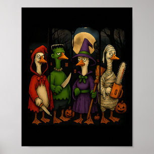 Poster Hugvyn Halloween Goose Horreur Éffrayante Oie fant