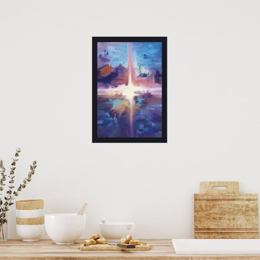 Poster Huile Abstraite (Cuisine)