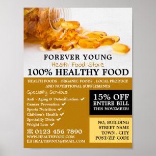 Poster Huile de foie de morue, Santé Alimentation Store P