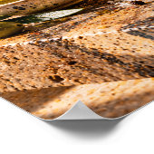 Poster Huile d'olive dorée avec olives et ail – Rustique (Coin)