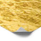Poster Huile d'or : Texture Abstraite brillante (Coin)