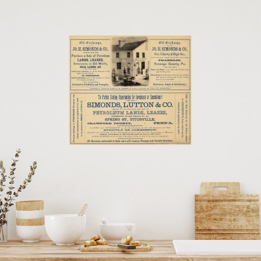 Poster Huile Exchange, Simonds (Cuisine)