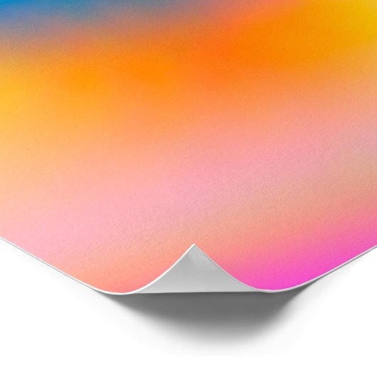 Poster Huile Holographique Colorful Vibrant Abstrait (Coin)