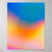 Poster Huile Holographique Colorful Vibrant Abstrait (Devant)