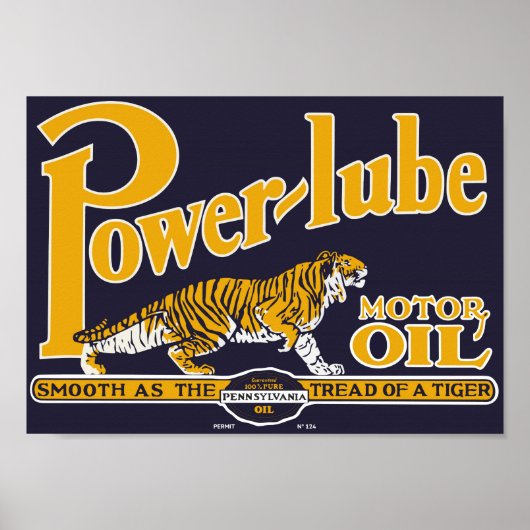 Poster Huile moteur Power Lube (Devant)