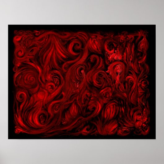 Poster Huile rouge no 5 sur lin par Toby Mikle 2015 (Devant)