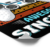 Poster Huit 8ans Anniversaire Son garçon amusant Gamer 8e (Coin)