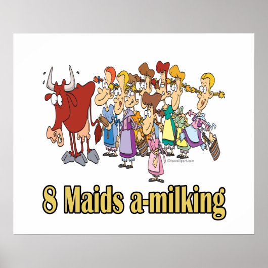 Poster huit domestiques a-traite 8e jour noël (Devant)