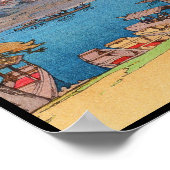 Poster Huit scènes de fleurs de cerisiers, Arashiyama (Coin)