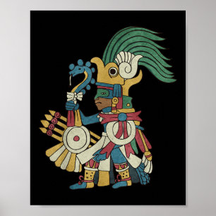 Poster Huitzilopochtli Aztec Dieu Aztec Mythologie Maya S