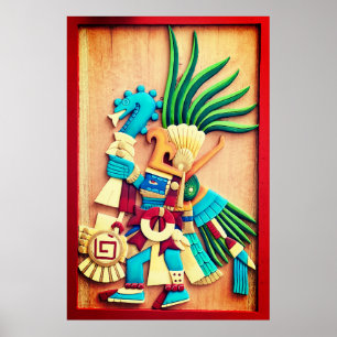 Poster Huiztilopochtli Culture Mexica