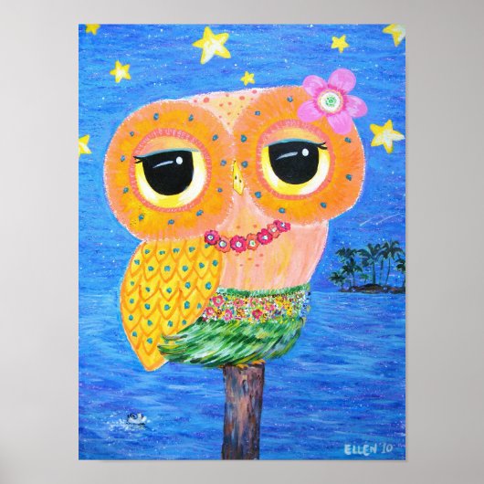 Poster Hula Hoot (Devant)