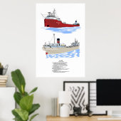 Poster Hull 287 Histoire des navires-marchandises des Gra (Bureau à domicile)