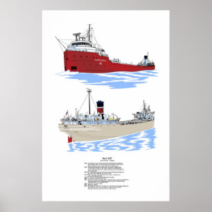 Poster Hull 287 Histoire des navires-marchandises des Gra