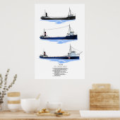 Poster Hull 306 Histoire du cargo des Grands Lacs (Cuisine)