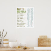 Poster Humain de la terre (Cuisine)