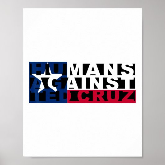 Poster Humains contre Ted Cruz (Devant)