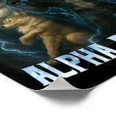 Poster Human By Chance Alpha By Choice Funny Alpha Wolves (Coin)