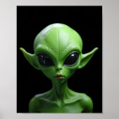 Poster humanoïde vert (Devant)