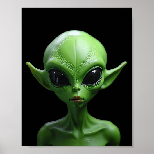 Poster humanoïde vert (Devant)