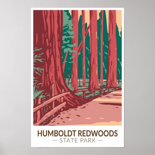 Poster Humboldt Redwoods State Park Avenue of the Giants (Devant)